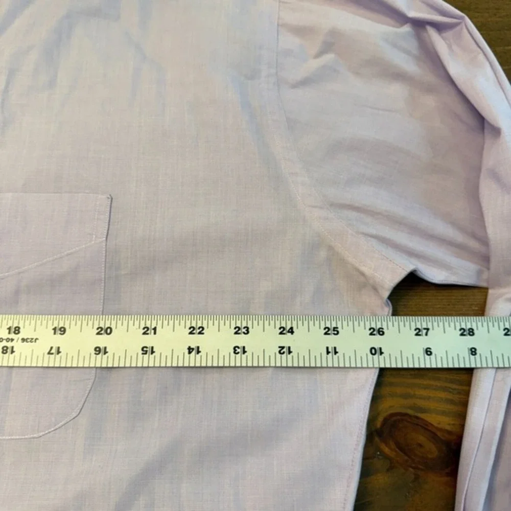 Gitman Bros Button Up Dress Shirts 19.5 - 37 Purple Blue Gingham‎ USA LOT OF 2
